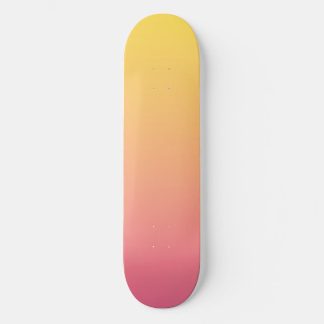 Skateboard Couleur Rose Jaune (Recto)