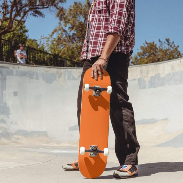 Skateboard Couleur solide de tigre orange (Extérieur 2)