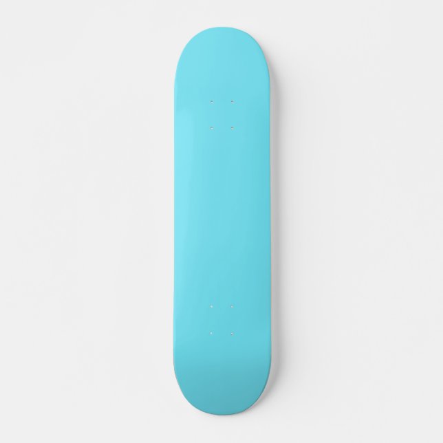 Skateboard Couleur solide lumière électrique bleu aqua (Devant)