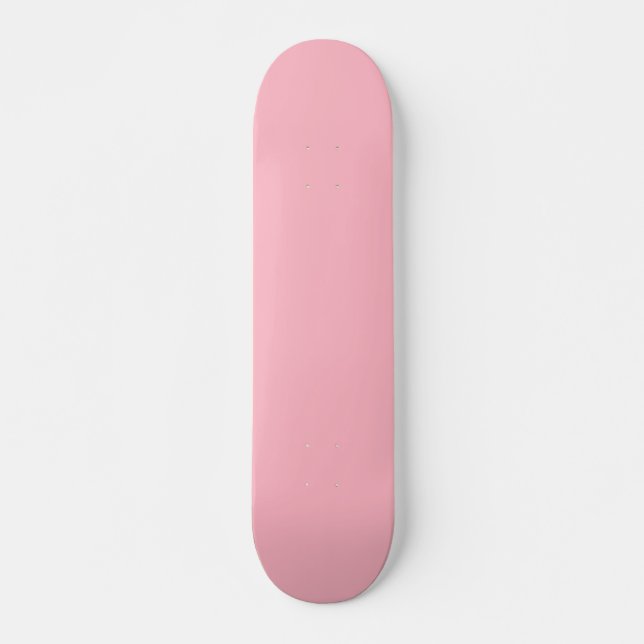 Skateboard Couleur solide rose cerise en fleurs (Devant)