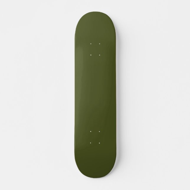 Skateboard Couleur solide verte de l'Armée (Devant)