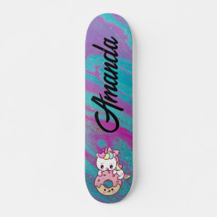 Skateboard Couleur Unicorne abstraite