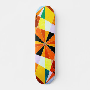 Skateboard Couleurs chaudes Cool formes géométriques angulair