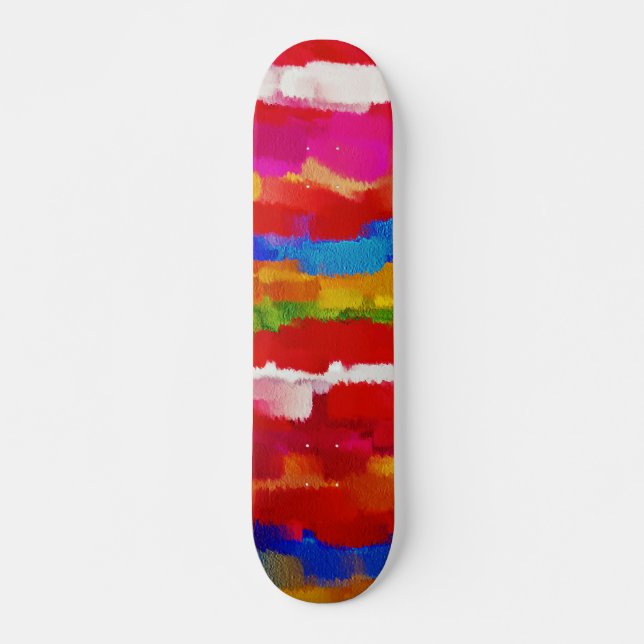 Skateboard Couleurs de peinture abstraite #11 (Devant)