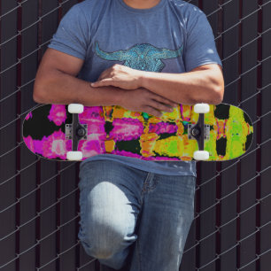 Skateboard Couleurs de style surf : violet et vert olive