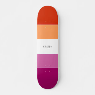 Skateboard Couleurs Drapeau Lesbienne Personnalisées Frappes
