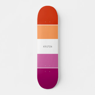 Skateboard Couleurs Drapeau Lesbienne Personnalisées Frappes 