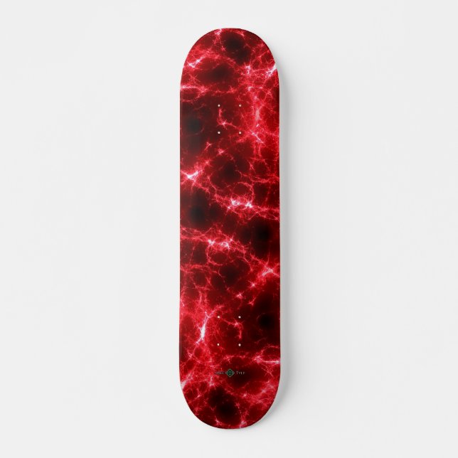 Skateboard Courants de lumière rouge (Devant)