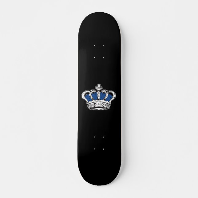 Skateboard Couronne - Bleu (Devant)