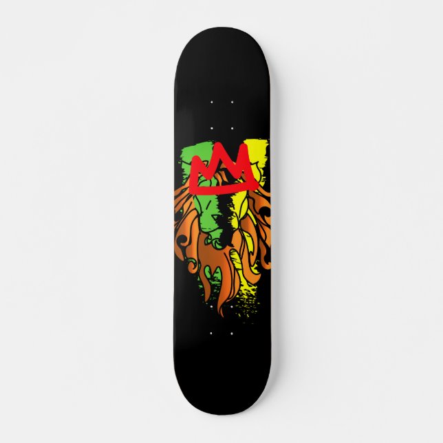 Skateboard Couronne de lion de Rasta (Devant)