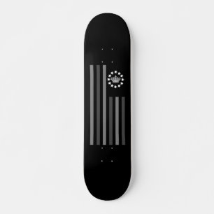 Skateboard Couronne grise - Drapeau