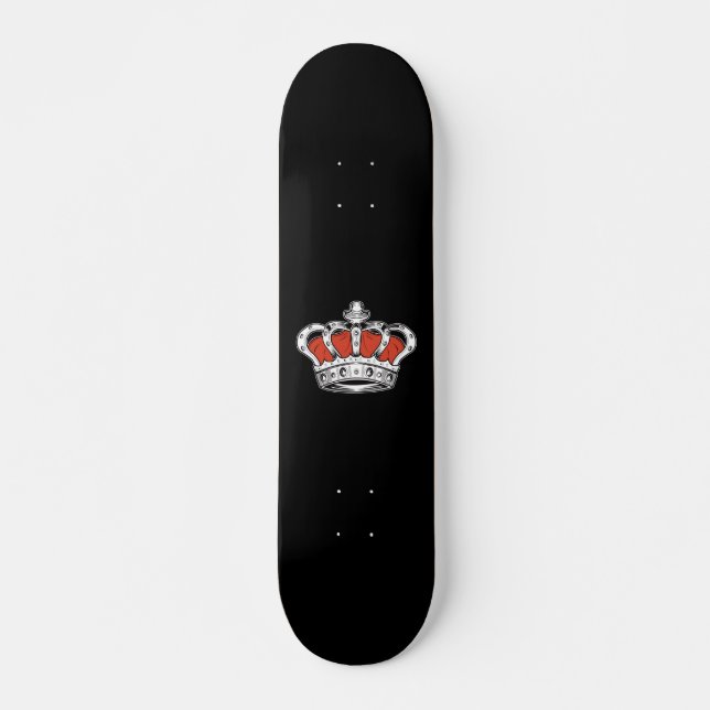 Skateboard Couronne - Orange (Devant)