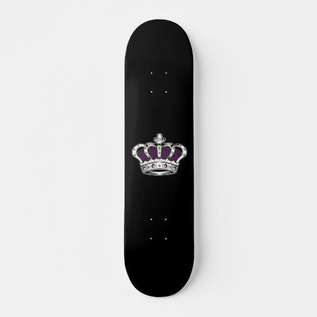 Skateboard Couronne - pourpre (Devant)