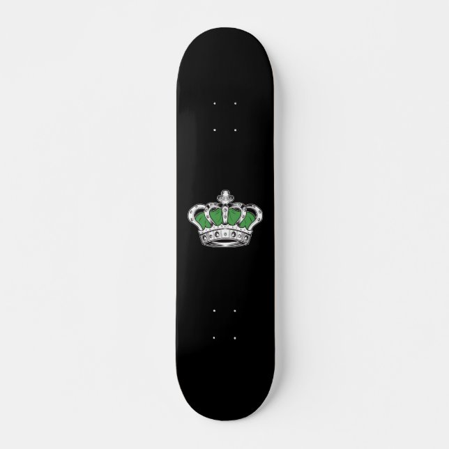 Skateboard Couronne - Vert (Devant)