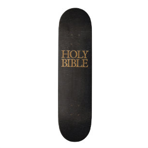 Skateboard Couverture en cuir noire de Sainte Bible