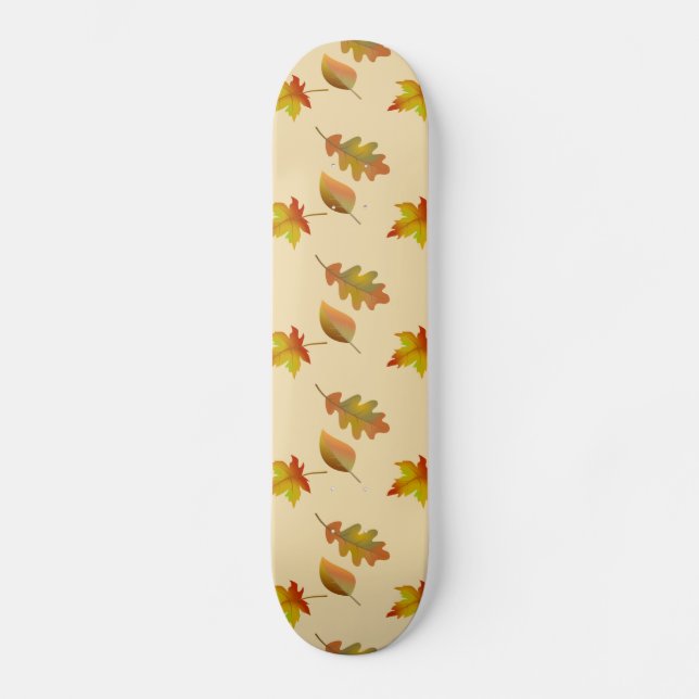 Skateboard Cozy autumn maple leaves oak leaves (Recto)