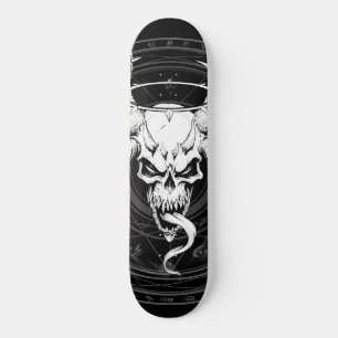 Skateboard Crâne Arcane Divin de la Mort (Noir)