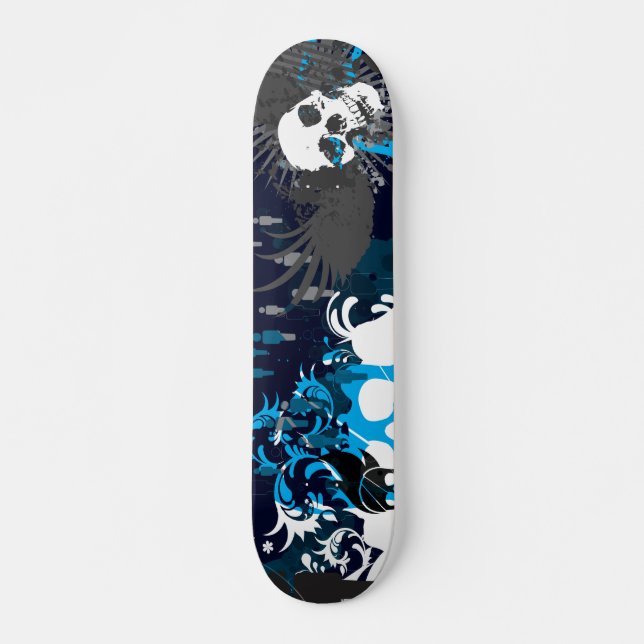 Skateboard Crâne bleu (Devant)