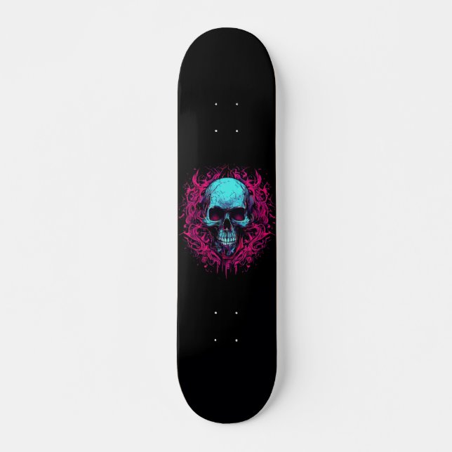 Skateboard Crâne Calavera Noir (Devant)