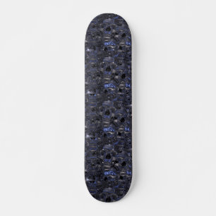 Skateboard Crâne Chrome et os