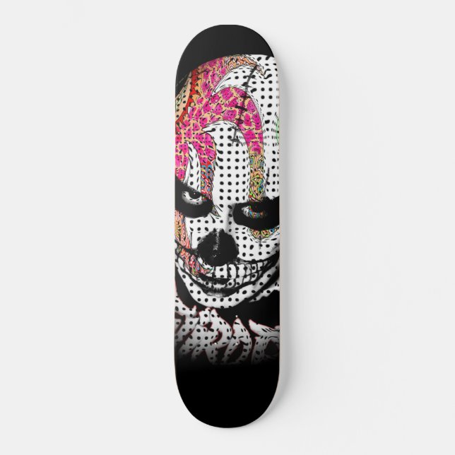 Skateboard Crâne clown (Recto)