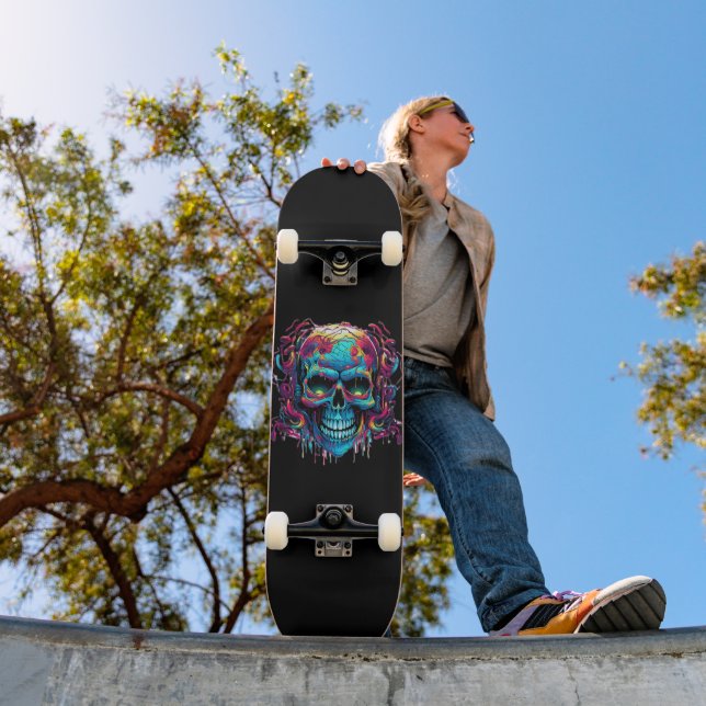 Skateboard Crâne coloré (Extérieur 1)