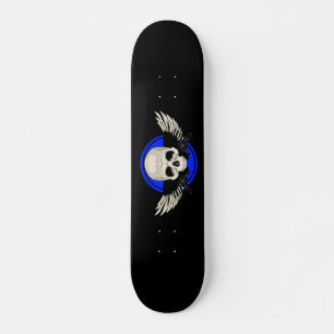 Skateboard Crâne d'aile - BLEU