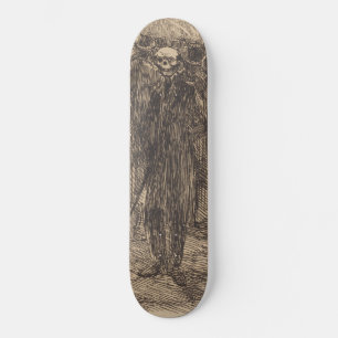Skateboard Crâne dans la foule (par Albert Besnard)