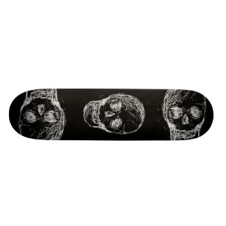 Skateboard Crâne, dans le blanc