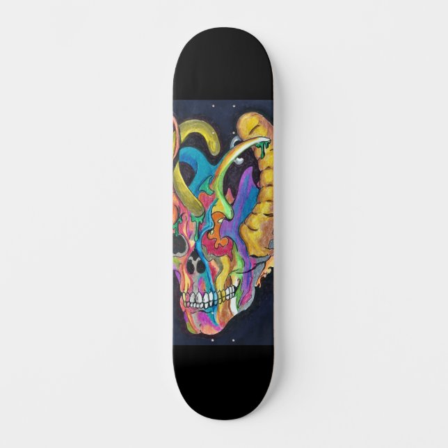 Skateboard crâne de cire (Recto)