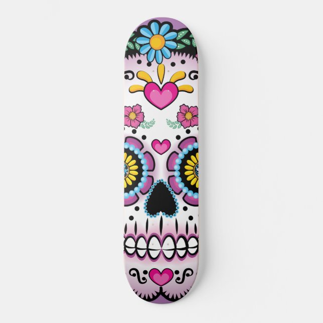 Skateboard Crâne de Dia de los Muertos Sugar (Recto)