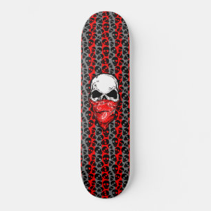 Skateboard Crâne de motif aléatoire Crâne de bandana rouge