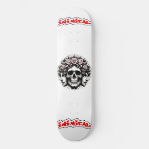 Skateboard Crâne de Rose inimitable