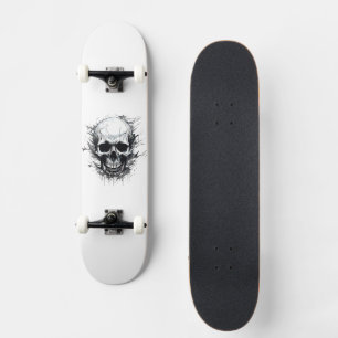 Skateboard Crâne de squelette gothique