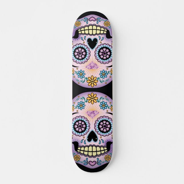 Skateboard Crâne de sucre pourpre (Devant)