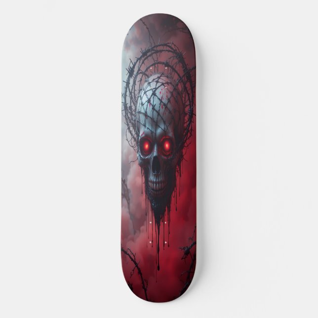 Skateboard Crâne d'esthétique d'horreur (Recto)