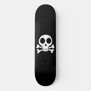 Skateboard Crâne éffrayant sur un arrière - plan noir