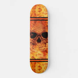 Skateboard Crâne en feu