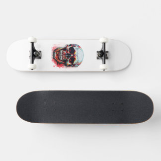 Skateboard Crâne Illustré