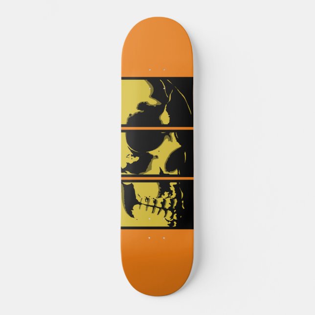 Skateboard Crâne jaune (Recto)