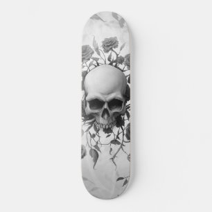 Skateboard Crâne Rose gothique foncé