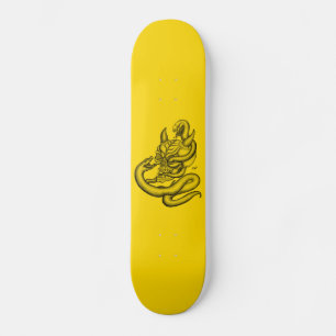 Skateboard Crâne - têtes de diable avec serpent