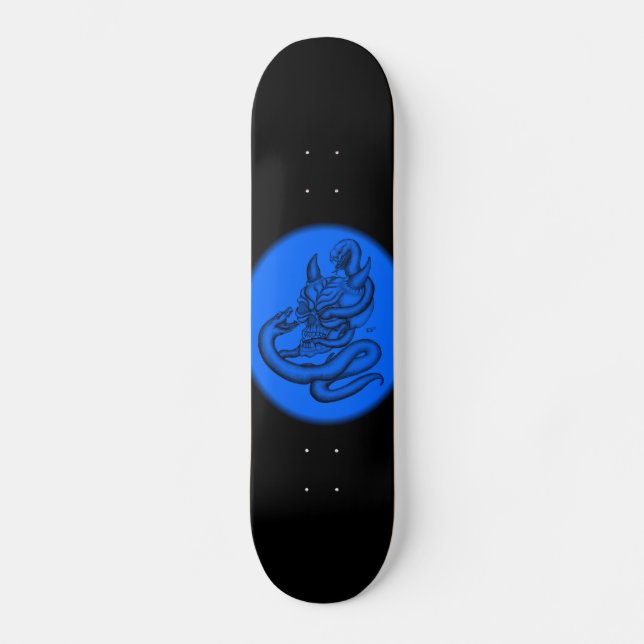 Skateboard Crâne - Teufelschädel mit Schlange (Recto)
