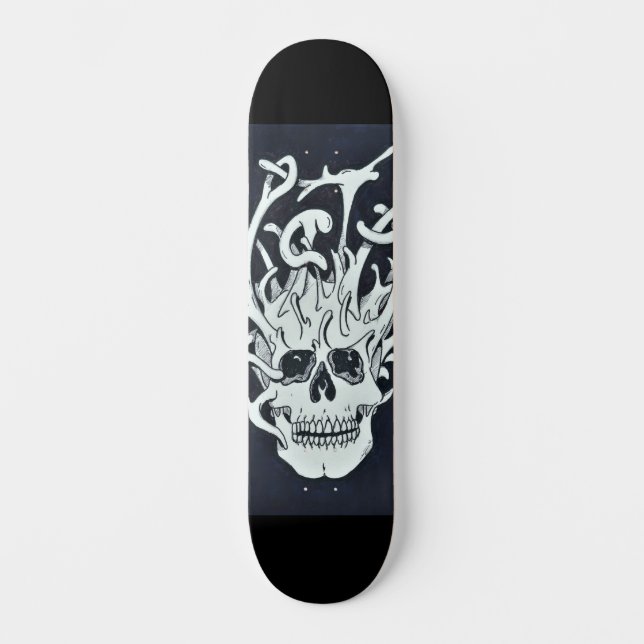 Skateboard crâne tiré (Recto)