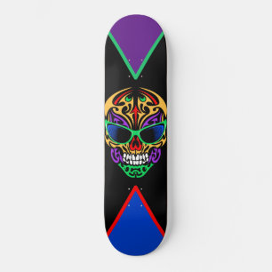 Skateboard Crâne tribal