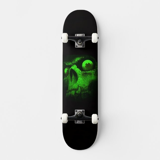 Skateboard Crâne vert (Recto)