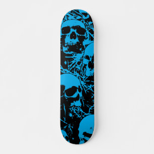 Skateboard Crânes bleus