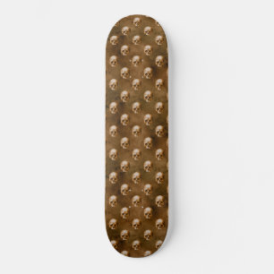Skateboard Crânes de cuivre gothiques Fond de cuivre 