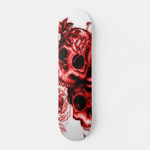 Skateboard Crânes en Rose
