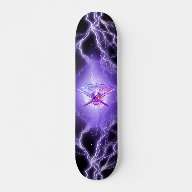 Skateboard Crânes Épées Croisées  (Devant)